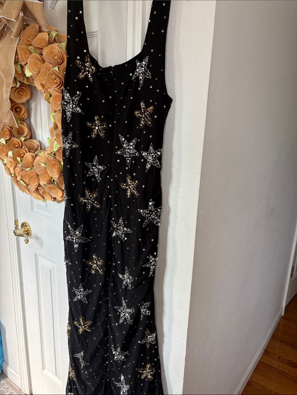 Show Me Your Mumu Stassi Midi Dress Starfish Beaded Sequins Black Star - Picture 7 of 8
